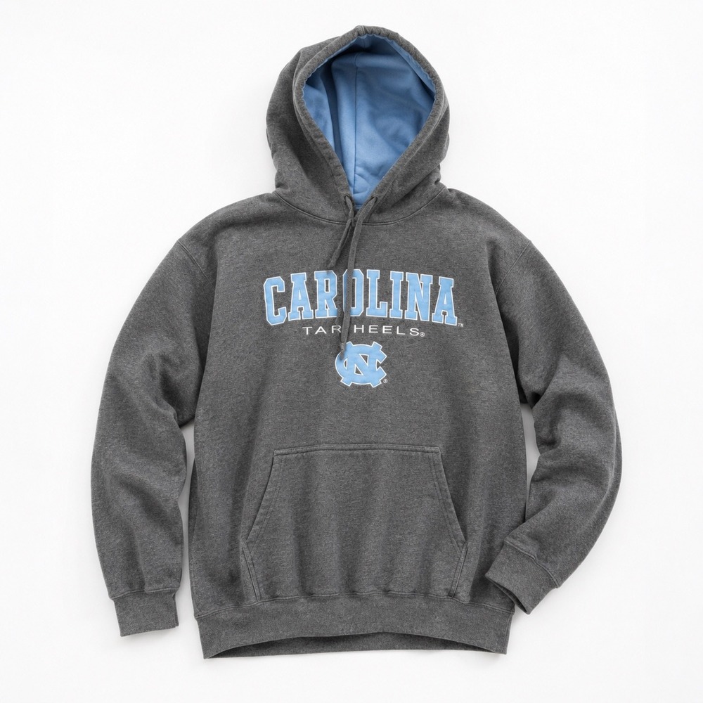 UNC Tar Heels Pullover Hoodie Mens‎ Size L Gray Carolina Blue NCAA Sportswear
